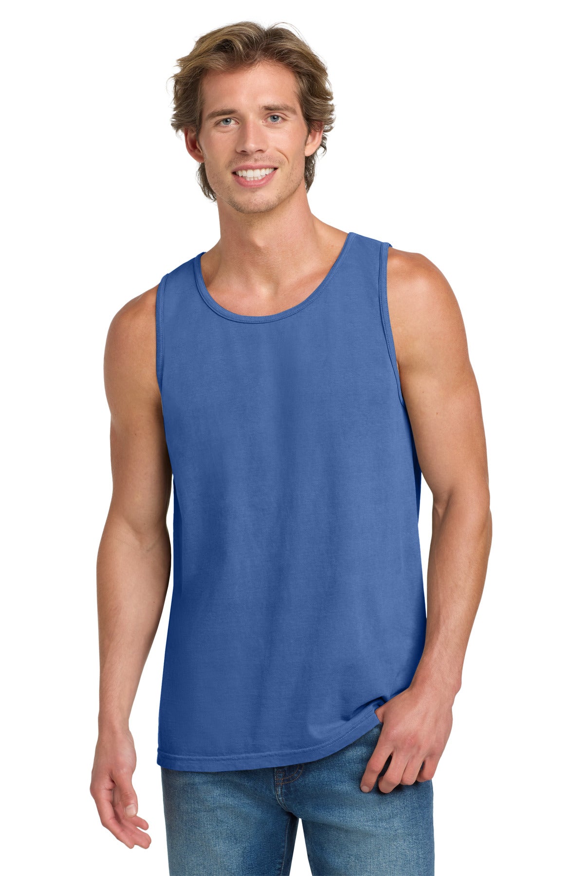 COMFORT COLORS  Heavyweight Ring Spun Tank Top - Flo Blue
