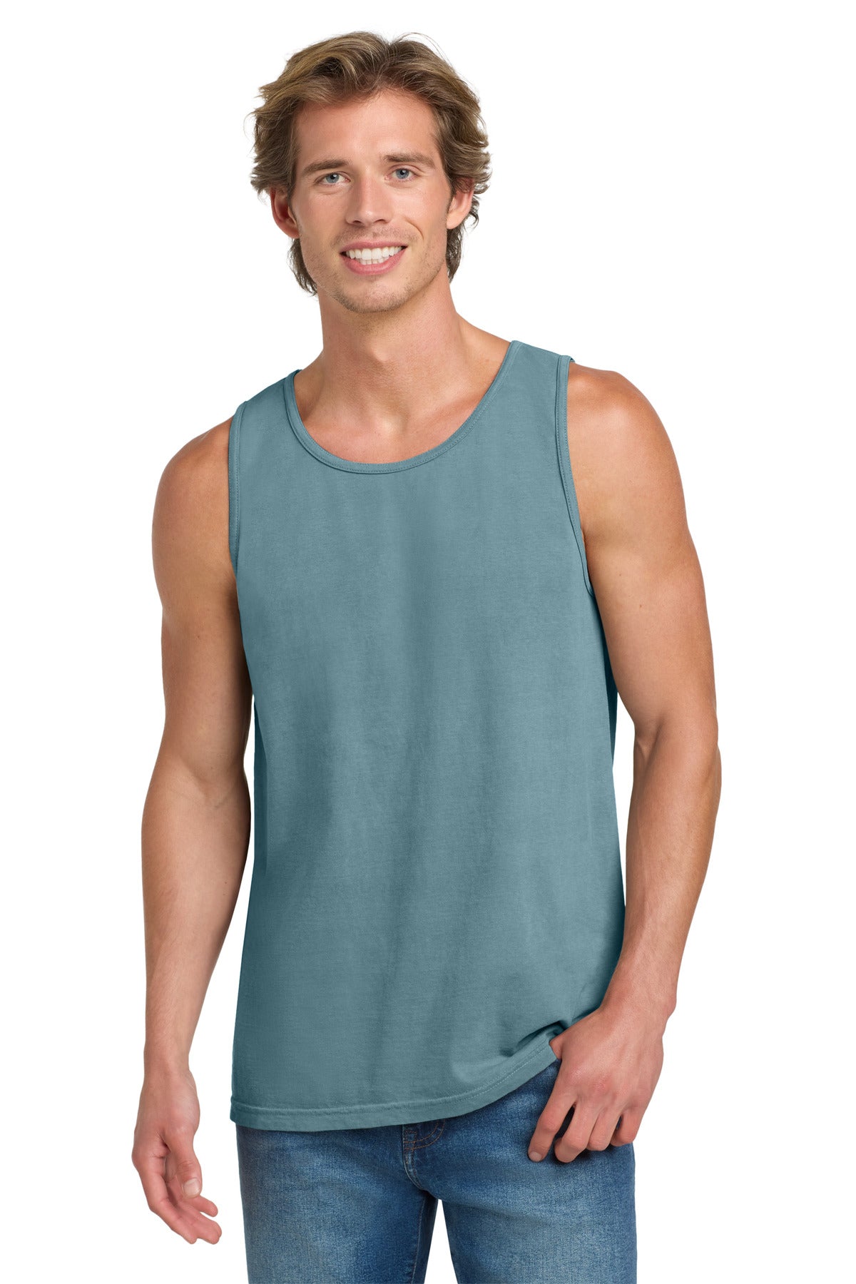 COMFORT COLORS  Heavyweight Ring Spun Tank Top - Ice Blue