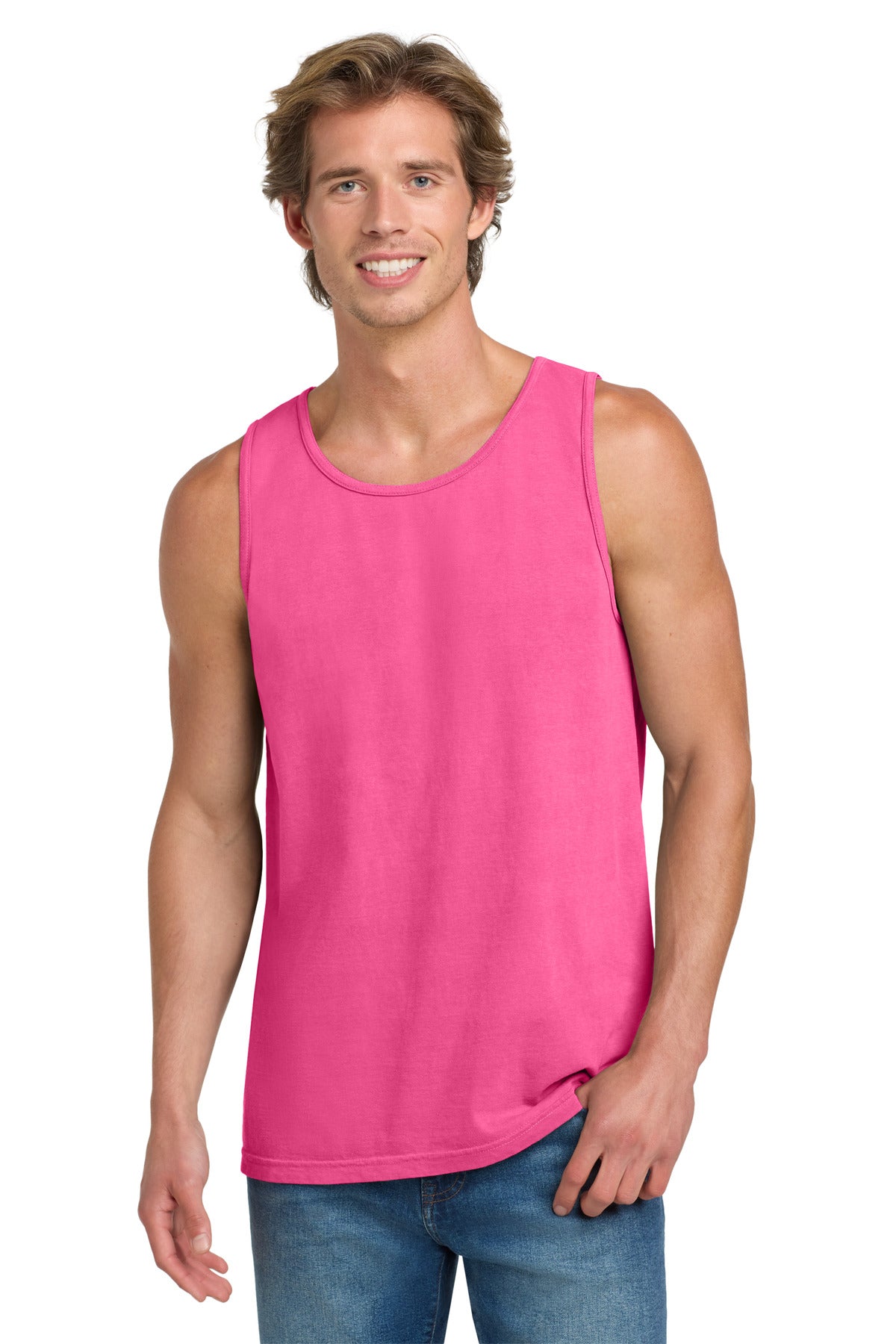 COMFORT COLORS  Heavyweight Ring Spun Tank Top - Neon Pink