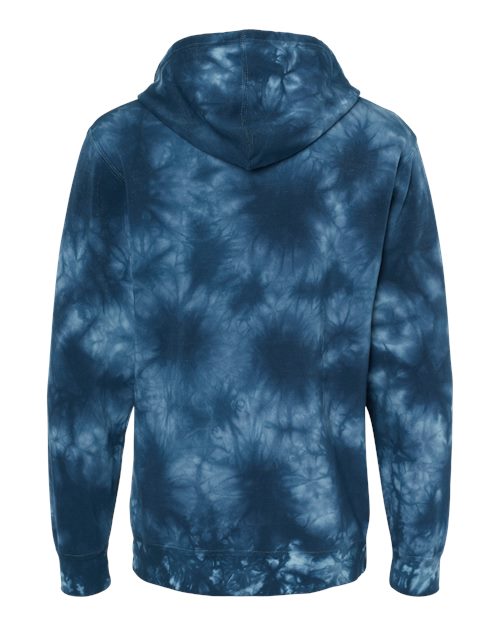 Unisex Midweight Tie-Dyed Hooded Sweatshirt - Tie Dye Navy