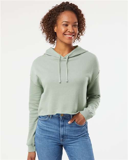 Women’s Lightweight Crop Hooded Sweatshirt - Sage