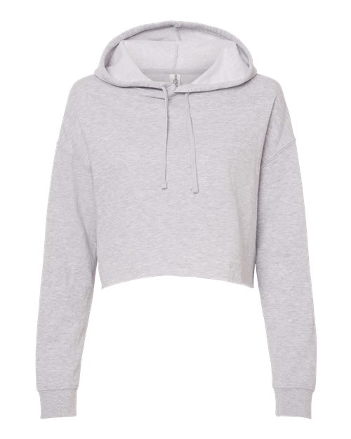 Women’s Lightweight Crop Hooded Sweatshirt - Grey Heather