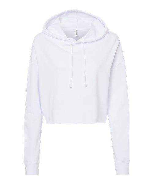 Women’s Lightweight Crop Hooded Sweatshirt - White