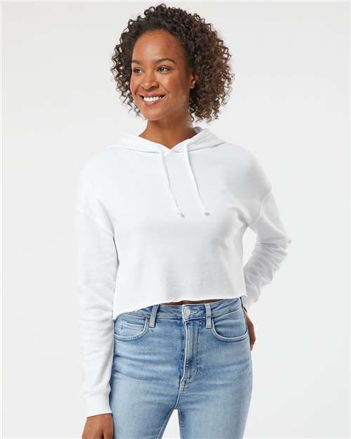 Women’s Lightweight Crop Hooded Sweatshirt - White