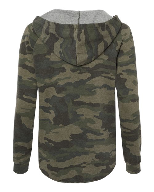 Women’s Lightweight California Wave Wash Hooded Sweatshirt - Forest Camo Heather