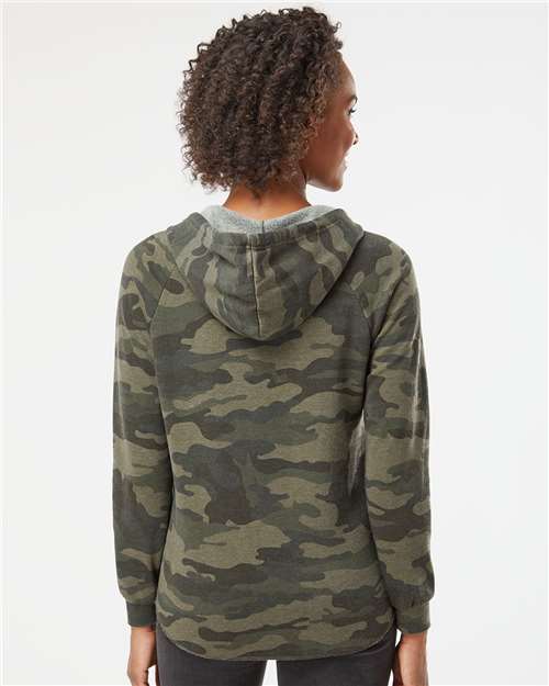 Women’s Lightweight California Wave Wash Hooded Sweatshirt - Forest Camo Heather