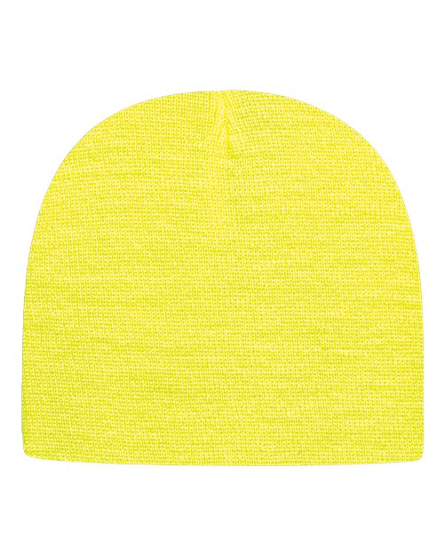 USA-Made 8 1/2" Beanie - Neon Yellow
