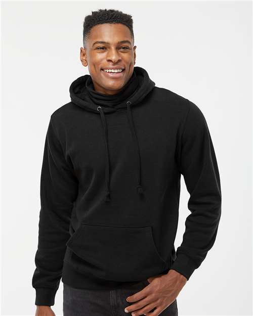 Men's Gaiter Fleece Hooded Sweatshirt - Black