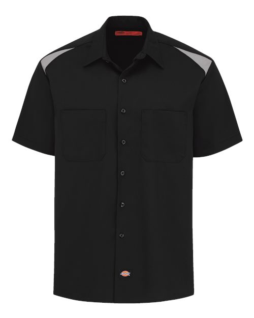 Men's Short Sleeve Performance Team Shirt - Black/ Smoke