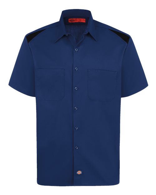 Men's Short Sleeve Performance Team Shirt - Cobalt Blue/ Black