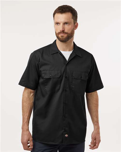 Men's Short Sleeve Work Shirt - Black