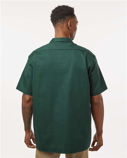 Men's Short Sleeve Work Shirt - Hunter Green