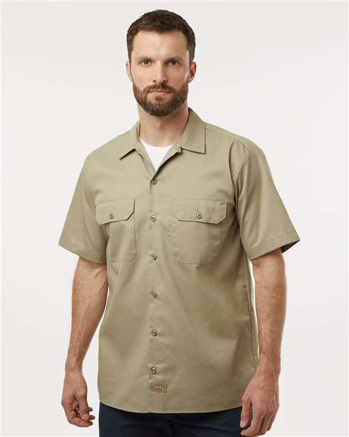 Men's Short Sleeve Work Shirt - Khaki