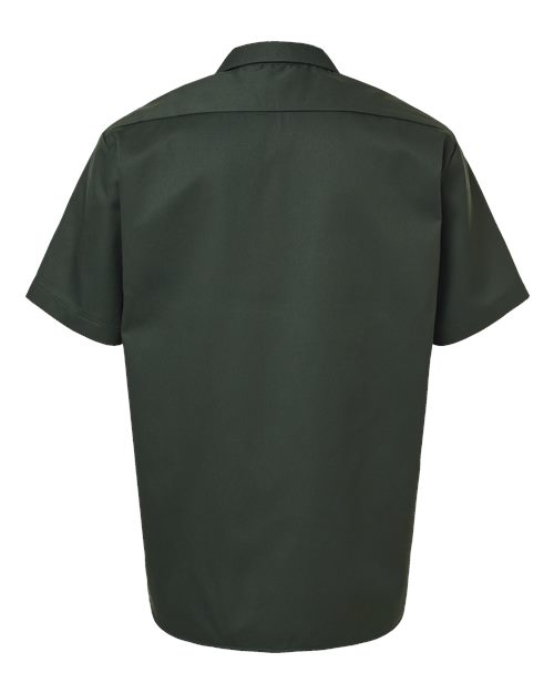 Men's Short Sleeve Work Shirt - Olive Green