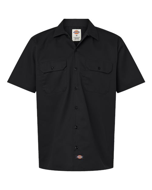 Men's Tall Short Sleeve Work Shirt - Black