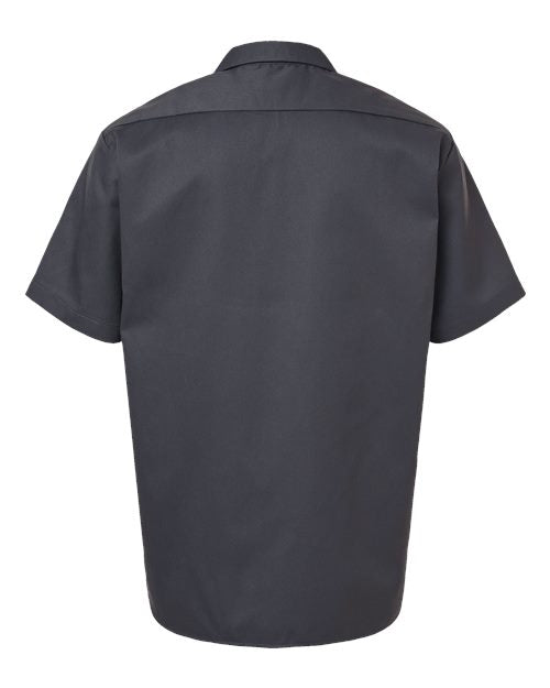 Men's Tall Short Sleeve Work Shirt - Charcoal