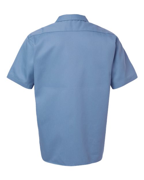 Men's Tall Short Sleeve Work Shirt - Gulf Blue
