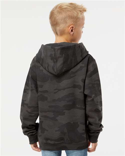 Youth Midweight Hooded Sweatshirt - Black Camo