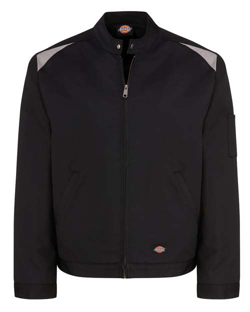Men's Insulated Colorblocked Jacket - Black/ Silver