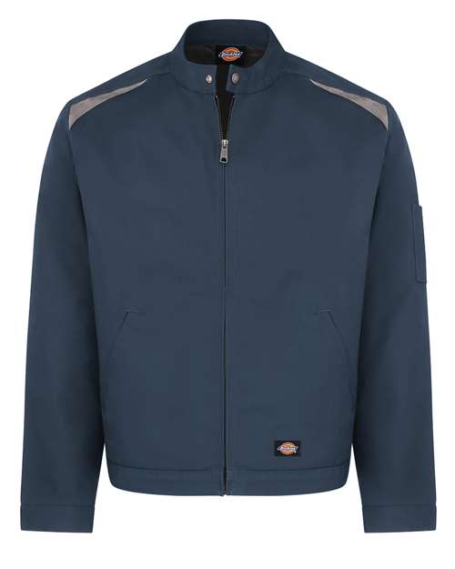 Men's Insulated Colorblocked Jacket - Dark Navy/ Silver