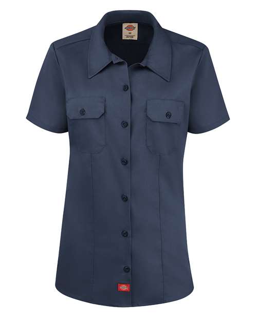 Women's Short Sleeve Work Shirt - Dark Navy
