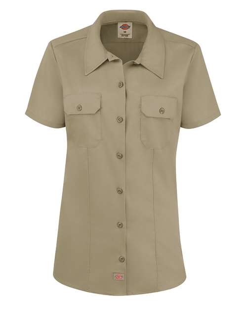 Women's Short Sleeve Work Shirt - Khaki