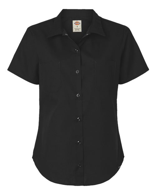 Women's Industrial Short Sleeve Work Shirt - Black