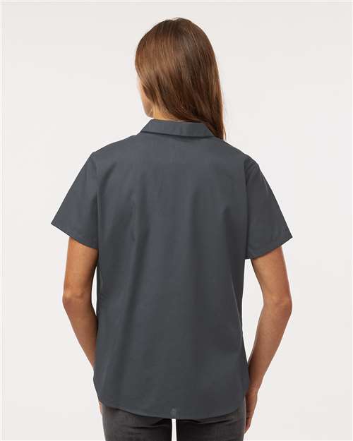 Women's Industrial Short Sleeve Work Shirt - Dark Charcoal