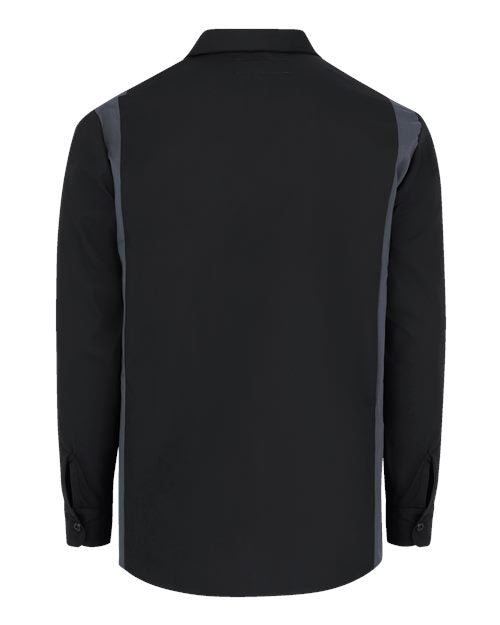 Men's Tall Industrial Colorblocked Long Sleeve Shirt - Black/ Dark Charcoal