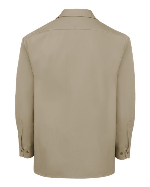 Men's Heavyweight Cotton Long Sleeve Shirt - Military Khaki