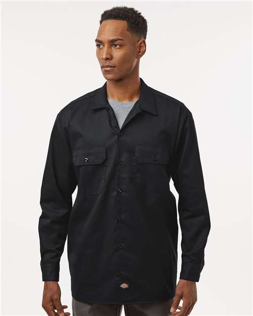 Men's Long Sleeve Work Shirt - Black