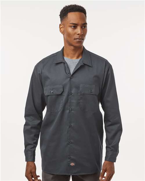 Men's Long Sleeve Work Shirt - Charcoal