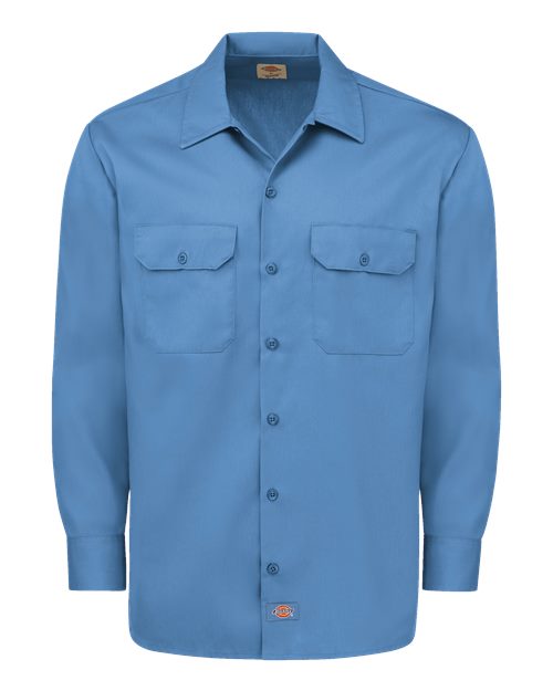 Men's Long Sleeve Work Shirt - Gulf Blue