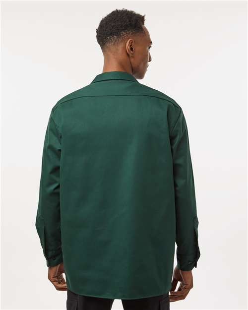 Men's Long Sleeve Work Shirt - Hunter Green