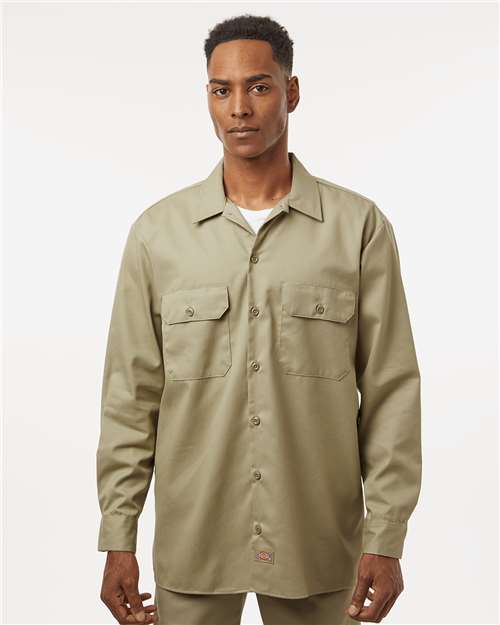 Men's Long Sleeve Work Shirt - Khaki