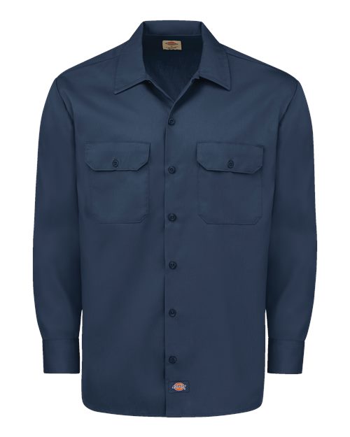 Men's Long Sleeve Work Shirt - Navy