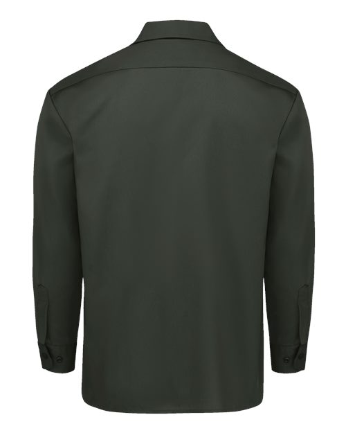 Men's Long Sleeve Work Shirt - Olive Green