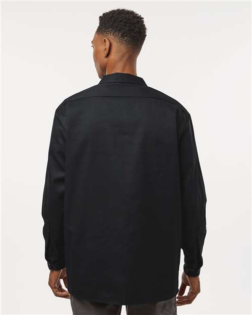 Men's Tall Long Sleeve Work Shirt - Black