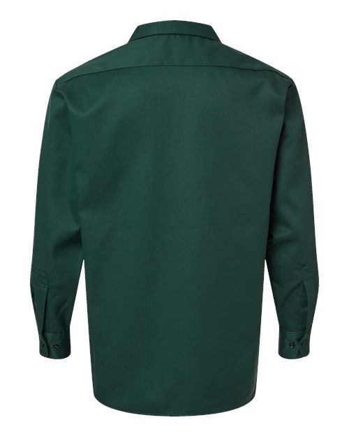 Men's Tall Long Sleeve Work Shirt - Hunter Green
