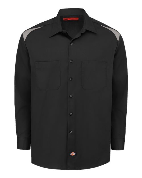 Men's Long Sleeve Performance Team Shirt - Black/ Smoke