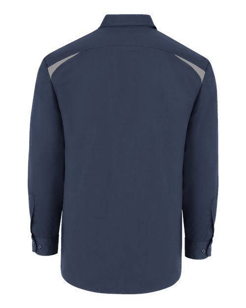 Men's Long Sleeve Performance Team Shirt - Dark Navy/ Smoke