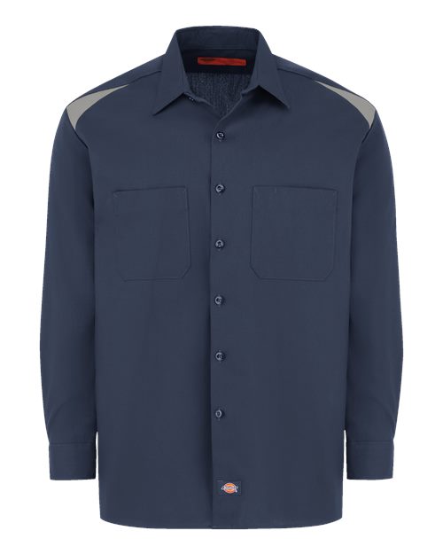 Men's Long Sleeve Performance Team Shirt - Dark Navy/ Smoke