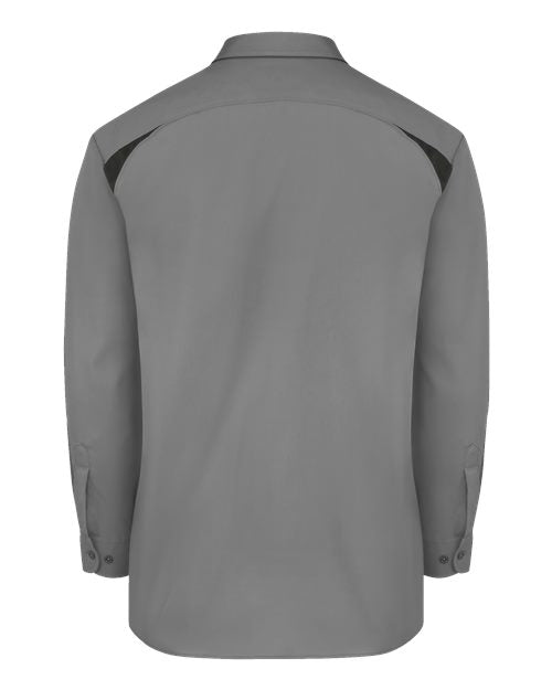Men's Long Sleeve Performance Team Shirt - Smoke/ Black