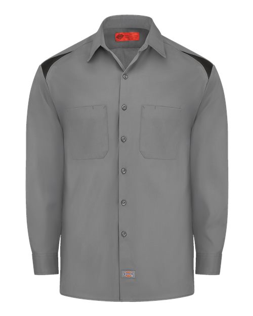 Men's Long Sleeve Performance Team Shirt - Smoke/ Black