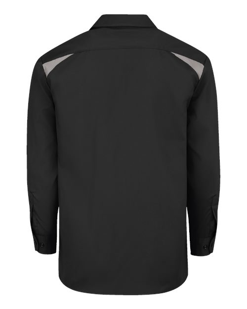 Men's Tall Long Sleeve Performance Team Shirt - Black/ Smoke