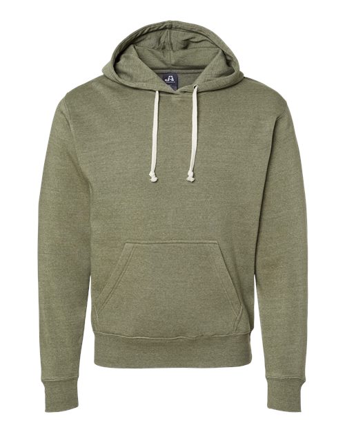 Men's Triblend Fleece Hooded Sweatshirt - Olive Triblend