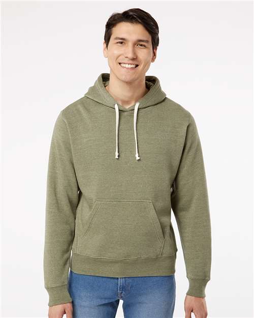 Men's Triblend Fleece Hooded Sweatshirt - Olive Triblend