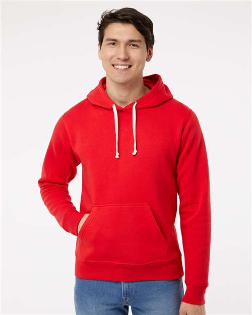 Men's Triblend Fleece Hooded Sweatshirt - Red Solid