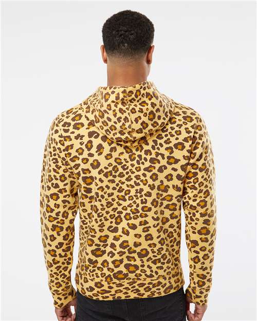 Men's Triblend Fleece Hooded Sweatshirt - Leopard Triblend