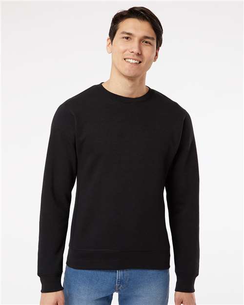 Unisex Triblend Fleece Crewneck Sweatshirt - Black Solid